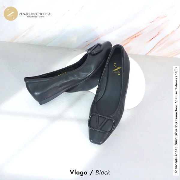 ทรงปกติ เปลี่ยนไซส์ได้-ไม่รับคืน Zenachoo รุ่น Vlogo สูง 1 นิ้ว รองเท้าหนังแกะแท้ หนังนิ่ม พื้นนุ่ม image 6