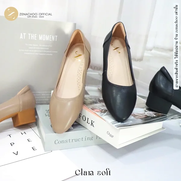 ทรงปกติ:เปลี่ยนไซส์ได้ ไม่รับคืน รุ่นขายดี Zenachoo Clara soft สูง 1.5 นิ้ว รองเท้าหนังแกะแท้ หัวแหลมหน้ากว้าง ทรงปกติ:เปลี่ยนไซส์ได้ ไม่รับคืน รุ่นขายดี Zenachoo Clara soft สูง 1.5 นิ้ว รองเท้าหนังแกะแท้ หัวแหลมหน้ากว้าง