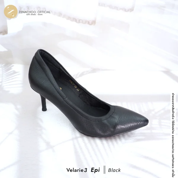 ทรงปกติ เปลี่ยนไซส์ได้-ไม่รับคืน รุ่นขายดี Zenachoo Velarie Epi หนังแกะลายไม้ สูง 2 นิ้ว และ 3 นิ้ว รองเท้าหนังแกะแท้ หัวแหลมหน้ากว้าง image 8