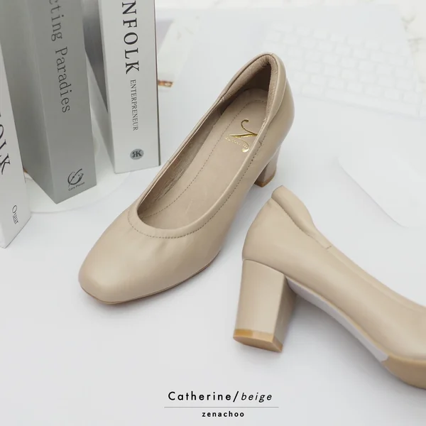 ทรงปกติ สินค้าลดราคา ไม่รับเปลี่ยน คืน Zenachoo รุ่นขายดี Catherine สูง 2 นิ้ว รองเท้าส้นสูงหัวตัด หนังแกะแท้ image 3 ทรงปกติ สินค้าลดราคา ไม่รับเปลี่ยน คืน Zenachoo รุ่นขายดี Catherine สูง 2 นิ้ว รองเท้าส้นสูงหัวตัด หนังแกะแท้ image 3