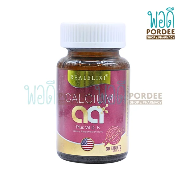 Real Elixir Calcium AA Plus Vit D,K 30 Tablets image 2 Real Elixir Calcium AA Plus Vit D,K 30 Tablets image 2