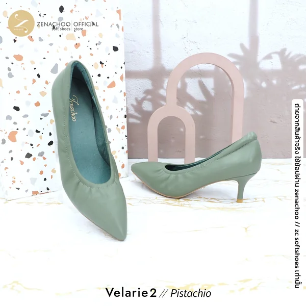 สีใหม่ ทรงปกติ เปลี่ยนไซส์ได้-ไม่รับคืน รุ่นขายดี Zenachoo Velarie2 สูง 2 นิ้ว สี Pistachio รองเท้าหนังแกะแท้ หัวแหลมหน้ากว้าง image 2 สีใหม่ ทรงปกติ เปลี่ยนไซส์ได้-ไม่รับคืน รุ่นขายดี Zenachoo Velarie2 สูง 2 นิ้ว สี Pistachio รองเท้าหนังแกะแท้ หัวแหลมหน้ากว้าง image 2