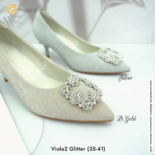 ทรงปกติ เปลี่ยนไซส์ได้-ไม่รับคืน ทรงขายดี Zenachoo Viola2 Glitter สูง 2 นิ้ว ผ้า Glitter ซับหนังแกะแท้ ทรงสวยไม่บีบเท้า image 8 ทรงปกติ เปลี่ยนไซส์ได้-ไม่รับคืน ทรงขายดี Zenachoo Viola2 Glitter สูง 2 นิ้ว ผ้า Glitter ซับหนังแกะแท้ ทรงสวยไม่บีบเท้า image 8