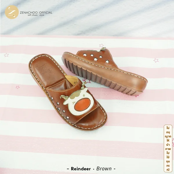 ZENACHOO Leather Health Sandals รุ่น Reindeer รองเท้าแตะหนังแท้เพื่อสุขภาพ พื้นนุ่ม รองรับอุ้งเท้า image 5