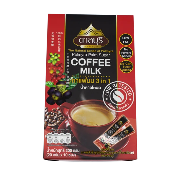 กาแฟนม 3 in 1 น้ำตาลโตนด ตาลบุรี กาแฟนม 3 in 1 น้ำตาลโตนด ตาลบุรี