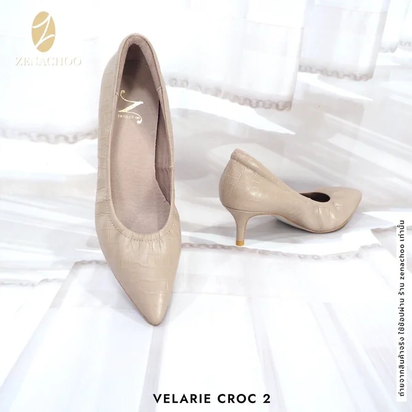 ทรงปกติ เปลี่ยนไซส์ได้-ไม่รับคืน Zenachoo รุ่นขายดี Velarie Croc 2 สูง 2นิ้ว รองเท้าหนังจระเข้ สวยหรู นิ่มสบาย image 2 ทรงปกติ เปลี่ยนไซส์ได้-ไม่รับคืน Zenachoo รุ่นขายดี Velarie Croc 2 สูง 2นิ้ว รองเท้าหนังจระเข้ สวยหรู นิ่มสบาย image 2