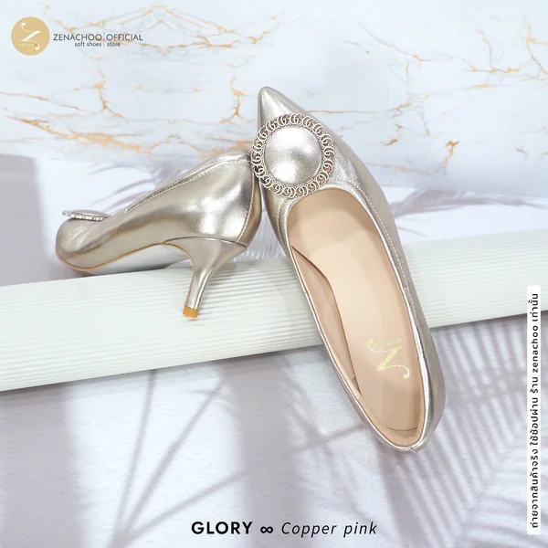 ทรงปกติ:เปลี่ยนไซส์ได้-ไม่รับคืน Zenachoo รุ่น Glory สูง 2 นิ้ว รองเท้าหนังแกะแท้ หน้ากว้างไม่บีบเท้า หนังนิ่มมาก image 7