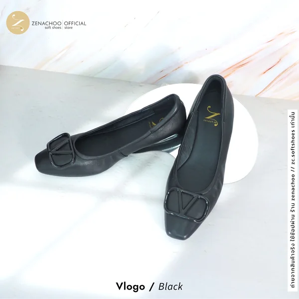 ทรงปกติ เปลี่ยนไซส์ได้-ไม่รับคืน Zenachoo รุ่น Vlogo สูง 1 นิ้ว รองเท้าหนังแกะแท้ หนังนิ่ม พื้นนุ่ม image 7
