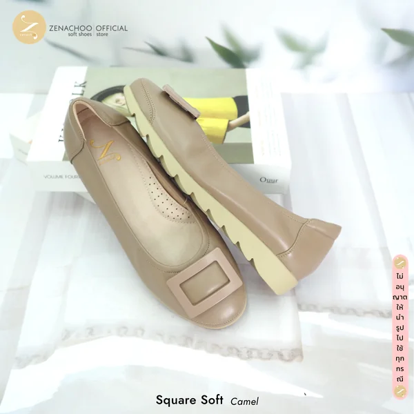Zenachoo รุ่น Square Soft รองเท้าคัชชูหนังแกะแท้ รองเท้าทำงานเพื่อสุขภาพ ความสูง 1.5 นิ้ว นุ่ม เบา ใส่เที่ยว เดินสบาย image 5 Zenachoo รุ่น Square Soft รองเท้าคัชชูหนังแกะแท้ รองเท้าทำงานเพื่อสุขภาพ ความสูง 1.5 นิ้ว นุ่ม เบา ใส่เที่ยว เดินสบาย image 5