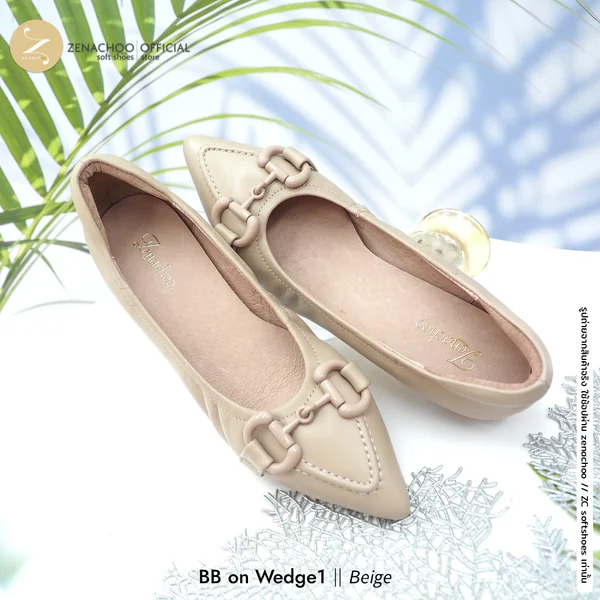รุ่นขายดี ปรับความสูง ทรงปกติ เปลี่ยนไซส์ได้-ไม่รับคืน พื้นนิ่ม Zenachoo BB on Wedge1 สูง 1 นิ้ว รองเท้าหนังแกะแท้ ใส่สบายมาก image 3 รุ่นขายดี ปรับความสูง ทรงปกติ เปลี่ยนไซส์ได้-ไม่รับคืน พื้นนิ่ม Zenachoo BB on Wedge1 สูง 1 นิ้ว รองเท้าหนังแกะแท้ ใส่สบายมาก image 3