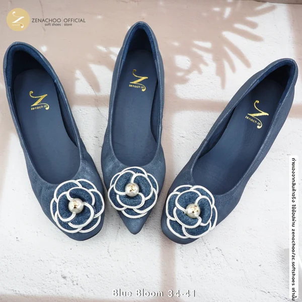 ทรงปกติ เปลี่ยนไซซ์ได้ ไม่รับคืนสินค้า Zenachoo รองเท้าหนังแกะแท้ ลายผ้ายีนส์ รุ่น Blue Bloom Series หลายความสูง ทรงสวยมาก image 2 ทรงปกติ เปลี่ยนไซซ์ได้ ไม่รับคืนสินค้า Zenachoo รองเท้าหนังแกะแท้ ลายผ้ายีนส์ รุ่น Blue Bloom Series หลายความสูง ทรงสวยมาก image 2